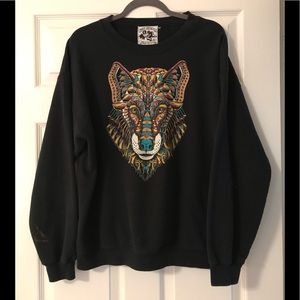Wolf Sweatshirt by Riot Society - L